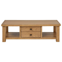 Beasley 4-Drawer Wood Coffee Table Golden Oak