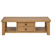 Beasley 4-Drawer Wood Coffee Table Golden Oak