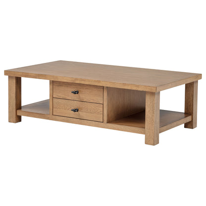 Beasley 4-Drawer Wood Coffee Table Golden Oak