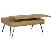 Mesa de centro elevable Fanning Engineered Wood, roble dorado