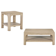 Solano Square Coffee Table Set Weathered Mango