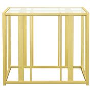Mesa auxiliar rectangular con tapa de cristal Adri
