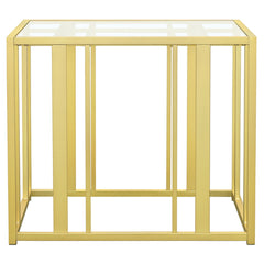 Mesa auxiliar rectangular con tapa de cristal Adri