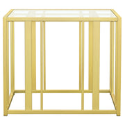 Mesa auxiliar rectangular con tapa de cristal Adri