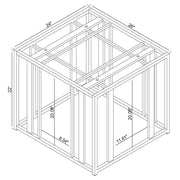 Mesa auxiliar rectangular con tapa de cristal Adri