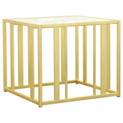 Adri 2-piece Coffee and End Table Set Matte Brass