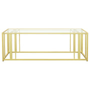 Adri 3-piece Coffee and End Table Set Matte Brass