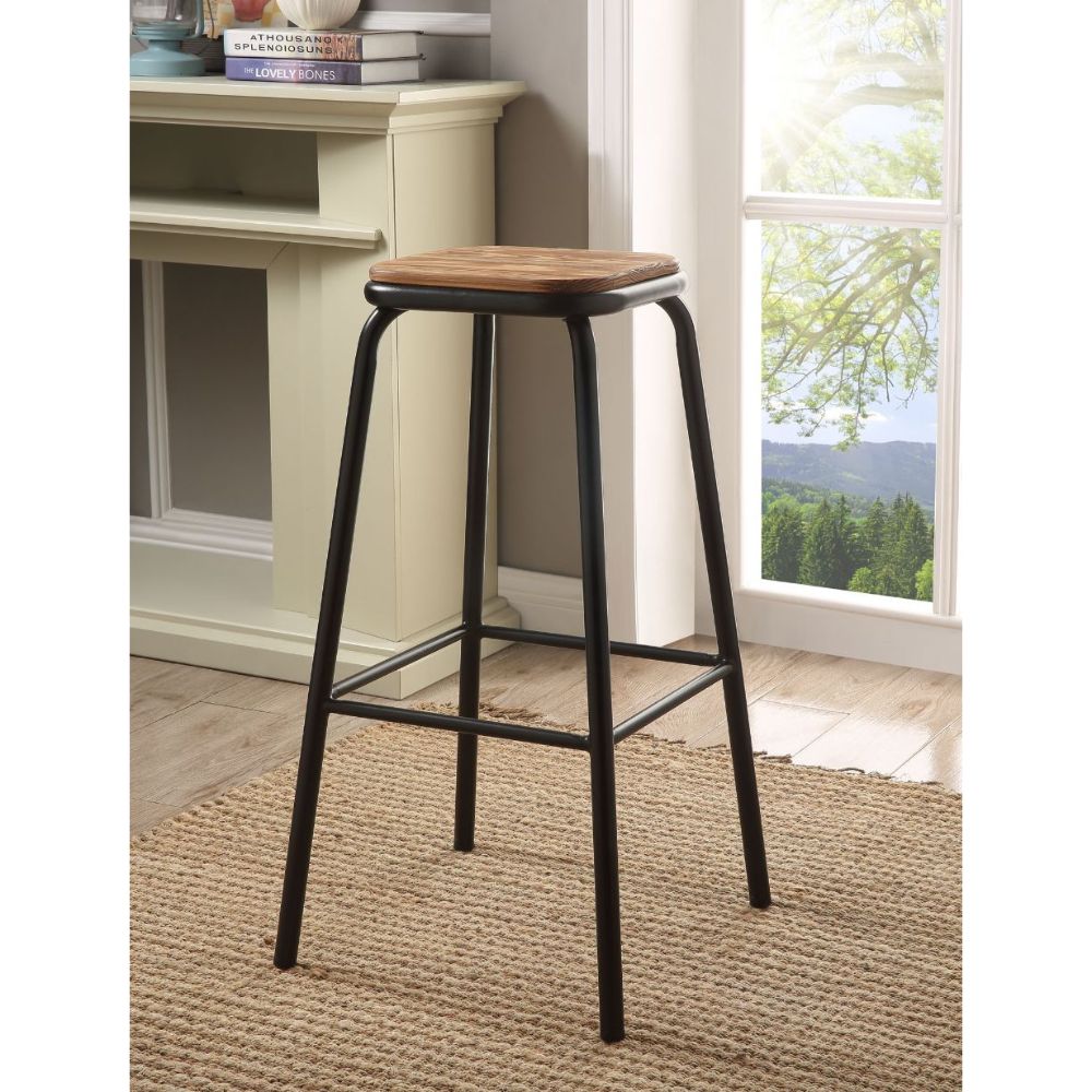 Scarus Bar Stool (Set of 2) - Natural & Black