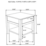 Esther 1-drawer Solid Wood Side End Table Natural Sheesham