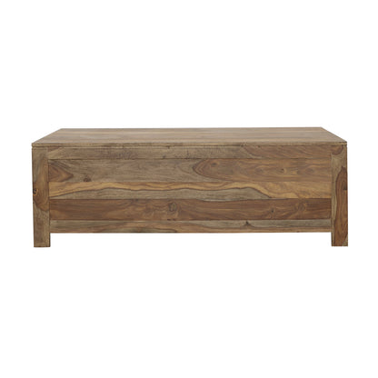 Mesa de centro Esther de madera maciza de sheesham natural con 6 cajones
