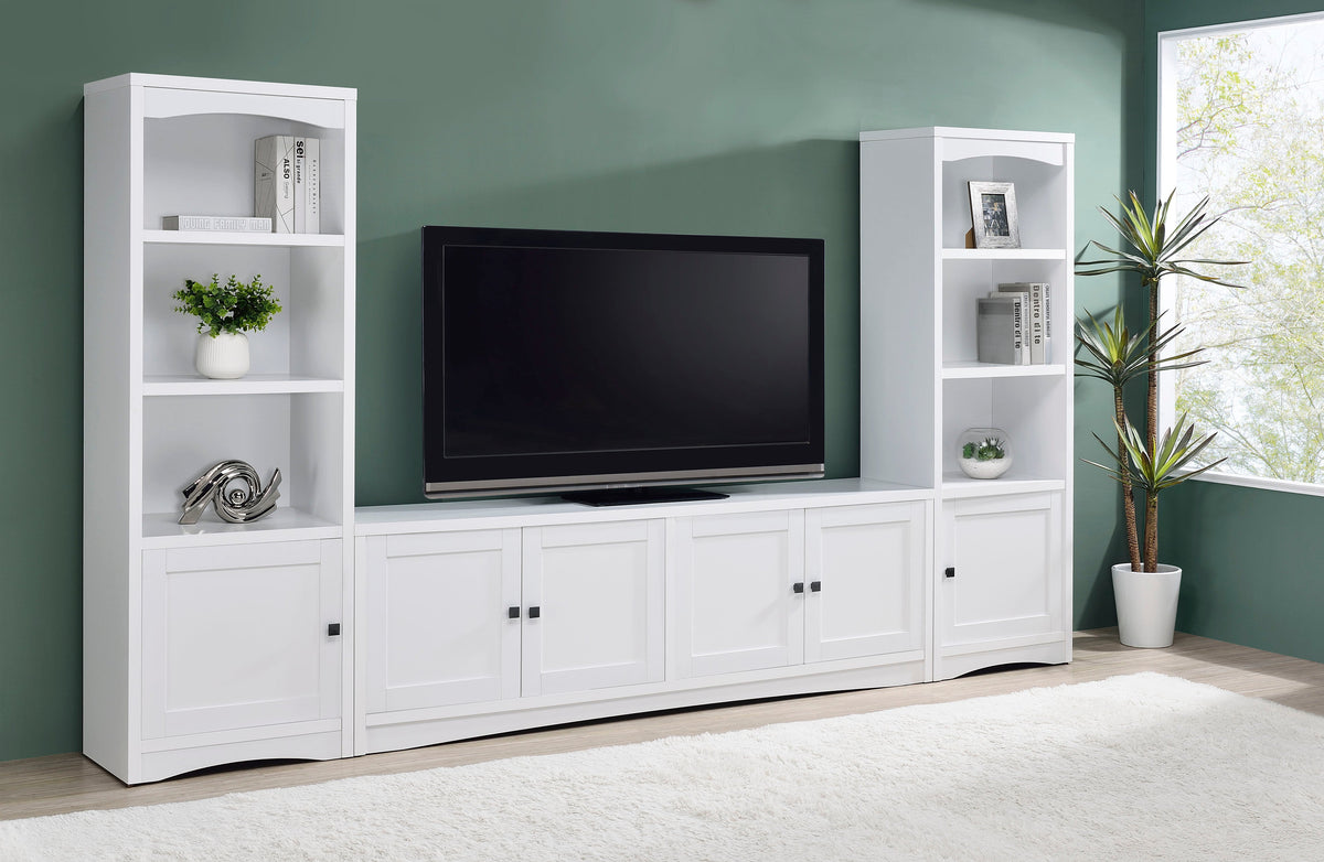 Soporte para TV Laughlin Entertainment Center de pino oscuro