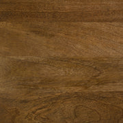 Mesa de centro hexagonal Zalika de madera maciza de mango natural