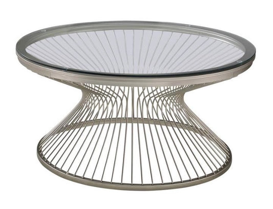 Glam Round Glass Coffee Table