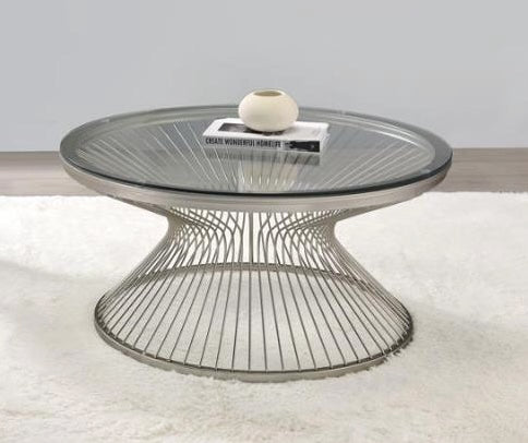 Glam Round Glass Coffee Table