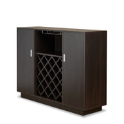 Servidor rectangular Hazen con botellero y portavasos