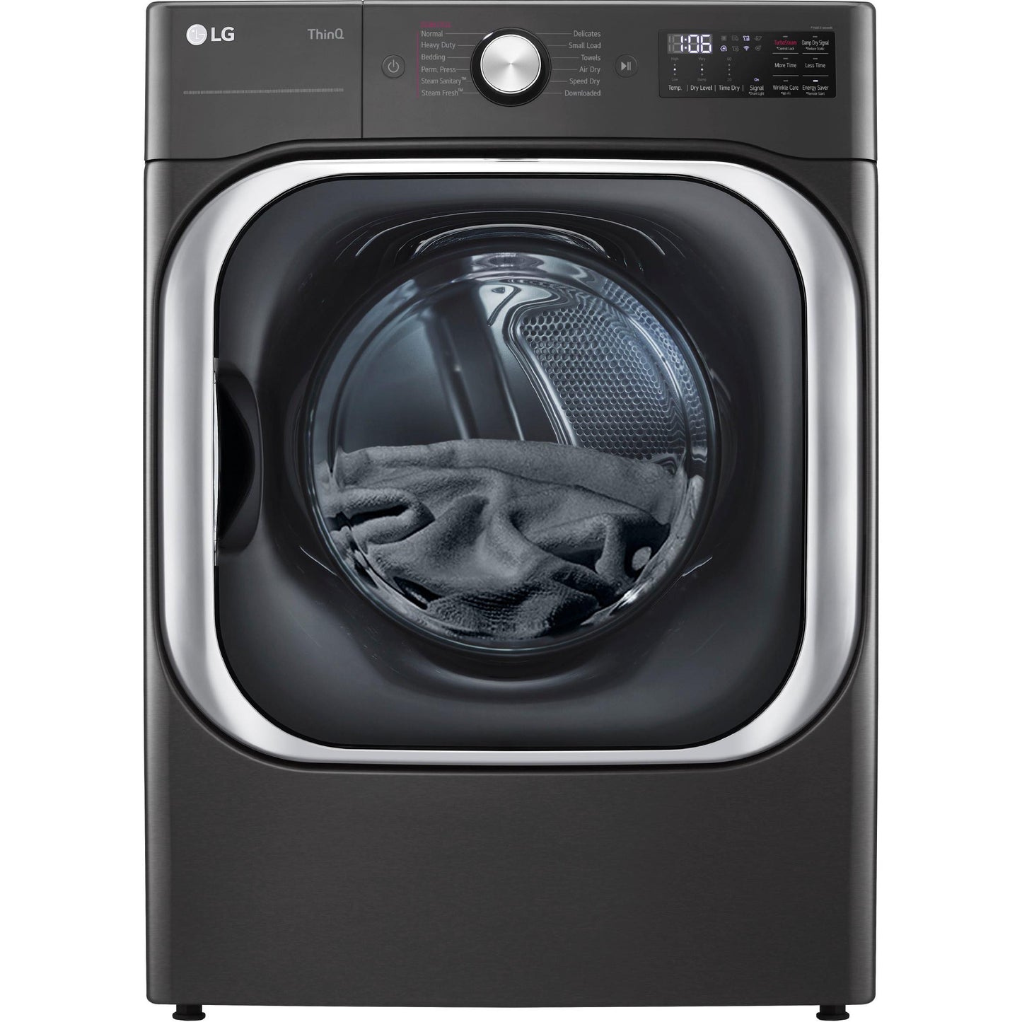  LG 9.0 Cu. Ft. Gas Dryer with Steam and Built-In Intelligence DLGX8901B IMAGE 1