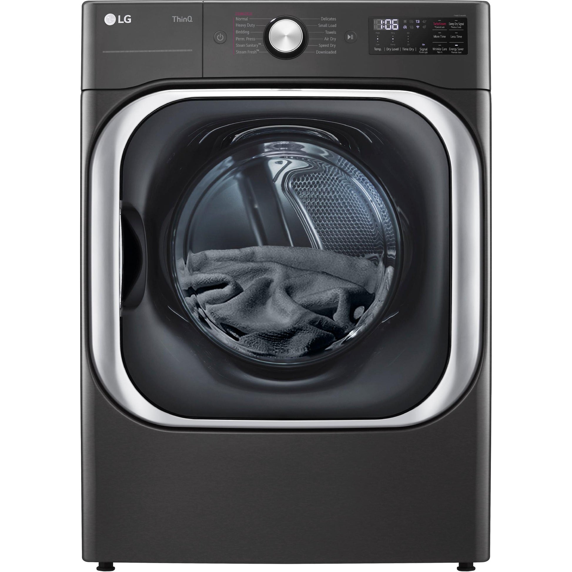  LG 9.0 Cu. Ft. Gas Dryer with Steam and Built-In Intelligence DLGX8901B IMAGE 1