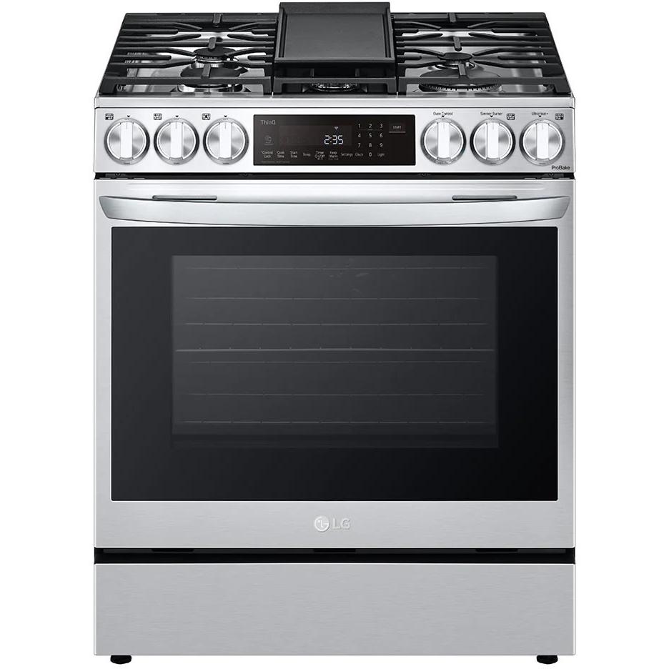 LG 30-inch Dual Fuel Range with Air Fry and ProBake® Convection LSDL6336F IMAGE 1
