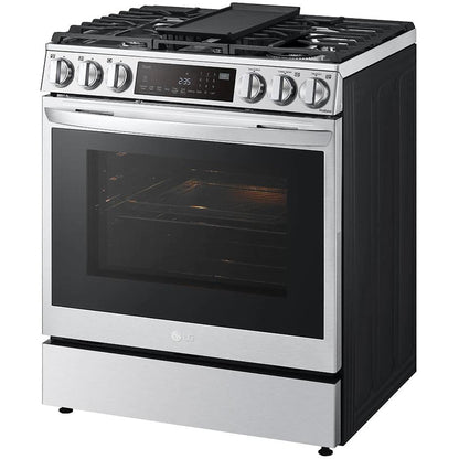 LG 30-inch Dual Fuel Range with Air Fry and ProBake® Convection LSDL6336F IMAGE 3