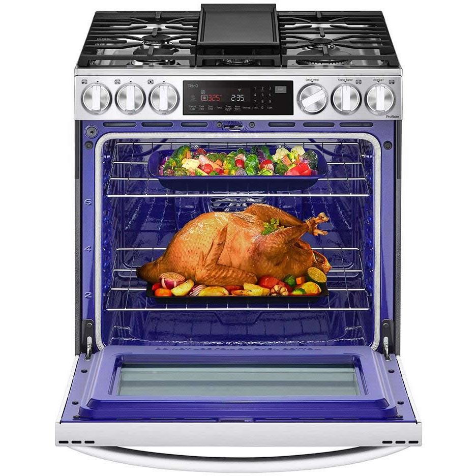 LG 30-inch Dual Fuel Range with Air Fry and ProBake® Convection LSDL6336F IMAGE 5