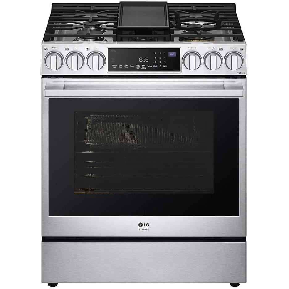  LG STUDIO 30-inch Dual Fuel Range with ProBake Convection® and EasyClean® LSDS6338F IMAGE 2