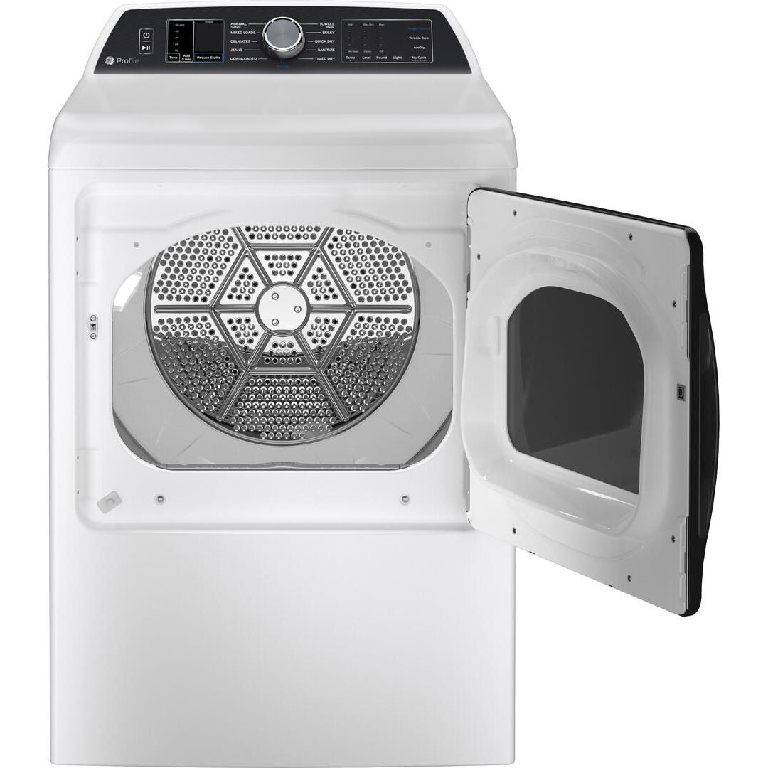  GE Profile 7.4 cu. ft. Electric Dryer with Sanitize Cycle PTD70EBSTWS IMAGE 2