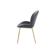 Silla auxiliar de terciopelo Chuchip de 34"H (juego de 2)