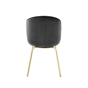 Silla auxiliar de terciopelo Chuchip de 34"H (juego de 2)
