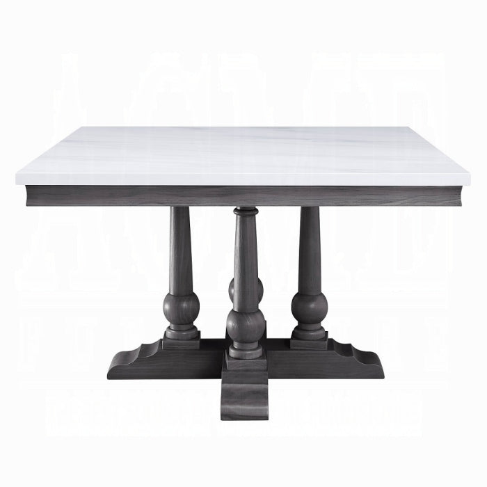 Mesa de comedor cuadrada Yabeina de 122 cm de largo