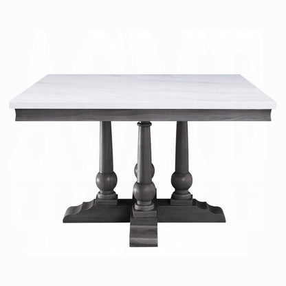 Mesa de comedor cuadrada Yabeina de 122 cm de largo