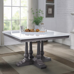 Mesa de comedor cuadrada Yabeina de 122 cm de largo