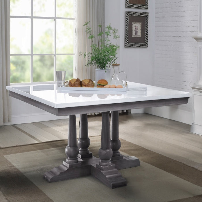 Mesa de comedor cuadrada Yabeina de 122 cm de largo