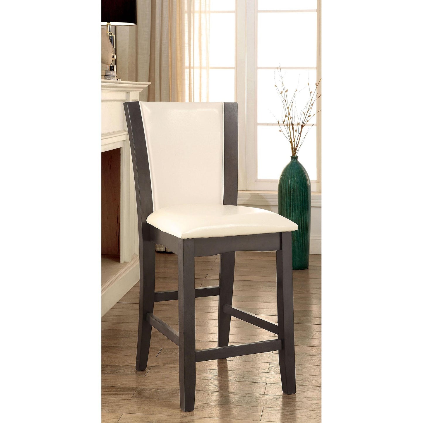  Furniture of America Manhattan CM3710GY-PC-2PK Counter Ht. Chair (2/Box) IMAGE 1