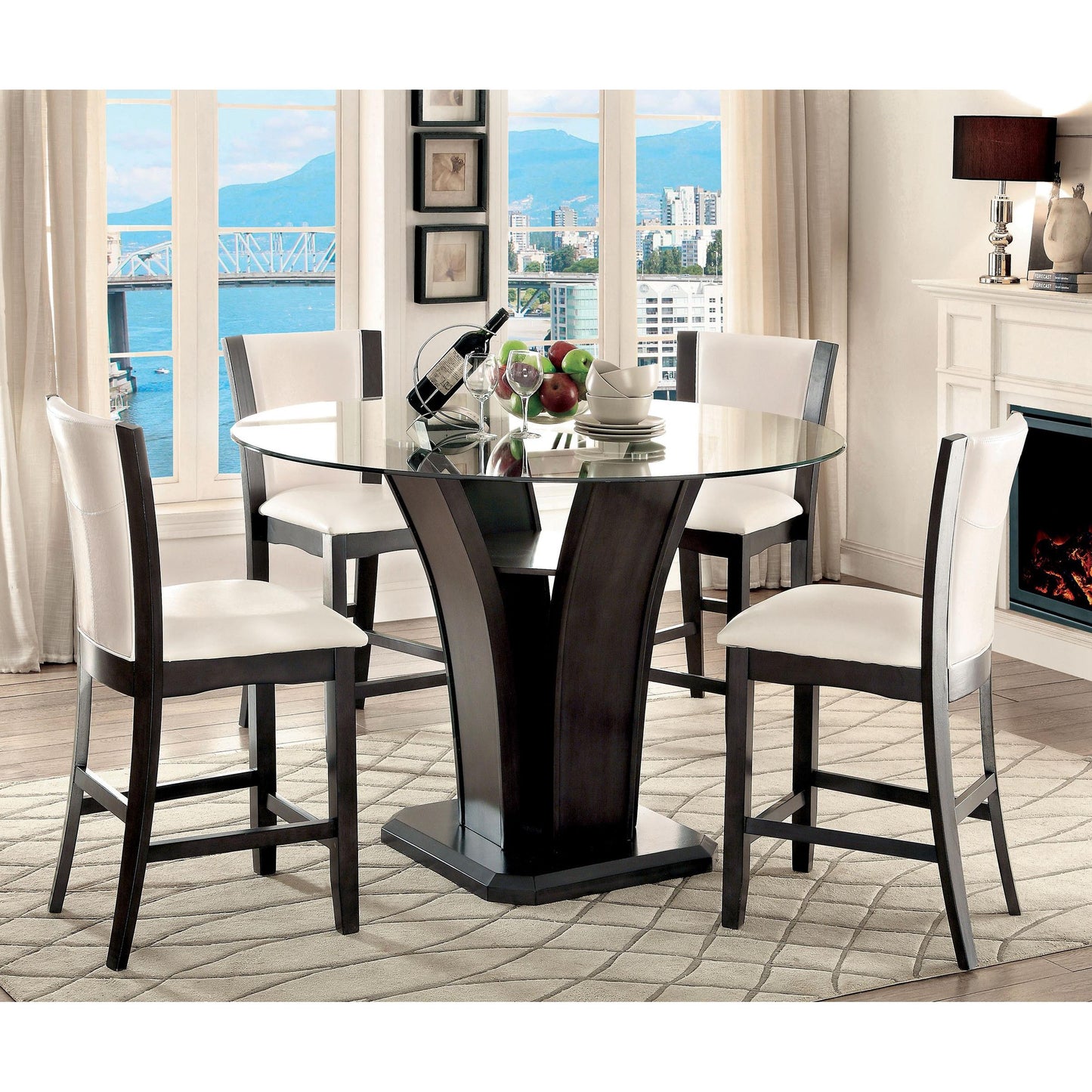  Furniture of America Manhattan CM3710GY-PC-2PK Counter Ht. Chair (2/Box) IMAGE 2