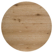 Kessler Round Sculptural Wood Coffee Table Light Oak