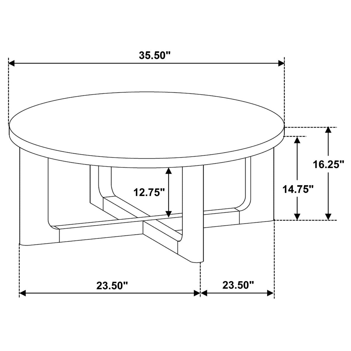 Kessler Round Sculptural Wood Coffee Table Light Oak