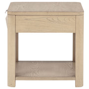 Marcelo Wood End Table with Drawer and Shelf Light Elm
