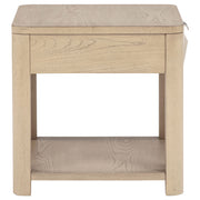 Marcelo Wood End Table with Drawer and Shelf Light Elm