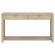 Marcelo Sofa Console Table with 2 Drawers and Shelf Light Elm