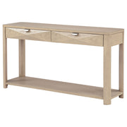 Marcelo Sofa Console Table with 2 Drawers and Shelf Light Elm