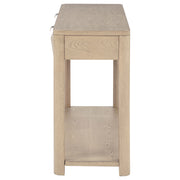 Marcelo Sofa Console Table with 2 Drawers and Shelf Light Elm