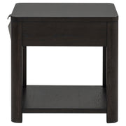 Marcelo Wood End Table with Drawer and Shelf Coffee