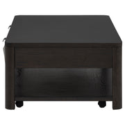 Marcelo Wood Coffee Table with 2 Drawers and Shelf Coffee