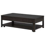 Marcelo Wood Coffee Table with 2 Drawers and Shelf Coffee