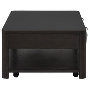 Marcelo Wood Coffee Table with 2 Drawers and Shelf Coffee
