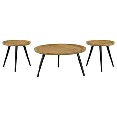 Zoe 3PC Mango Wood Coffee and End Table Set in Natural