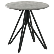 Juego de mesa de centro y auxiliar Hadi Round SmartTop en color cemento