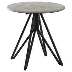 Juego de mesa de centro y auxiliar Hadi Round SmartTop en color cemento