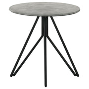 Juego de mesa de centro y auxiliar Hadi Round SmartTop en color cemento