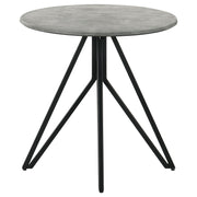 Juego de mesa de centro y auxiliar Hadi Round SmartTop en color cemento